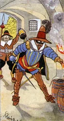 Opdagelse af Krudtplottet og tilfangetagelse af Guy Fawkes, 1936